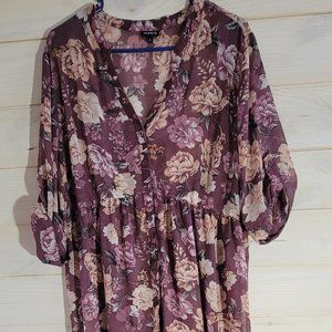 torrid hi-low maroon shirt